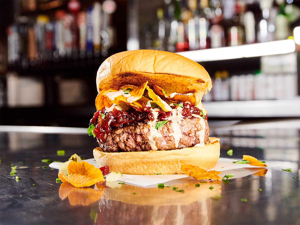 The Tennessee Burger for burger delivery near Batman Building, Nashville.