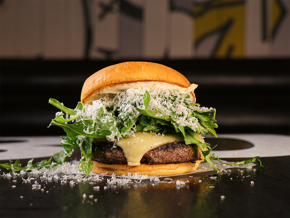 The Black Truffle Burger made for Belmont-Hillsboro, Nashville burgers delivery.