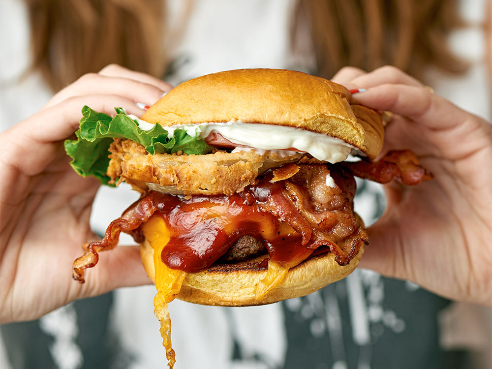 The Texan Burger at our burger joint near East Village, New York City.